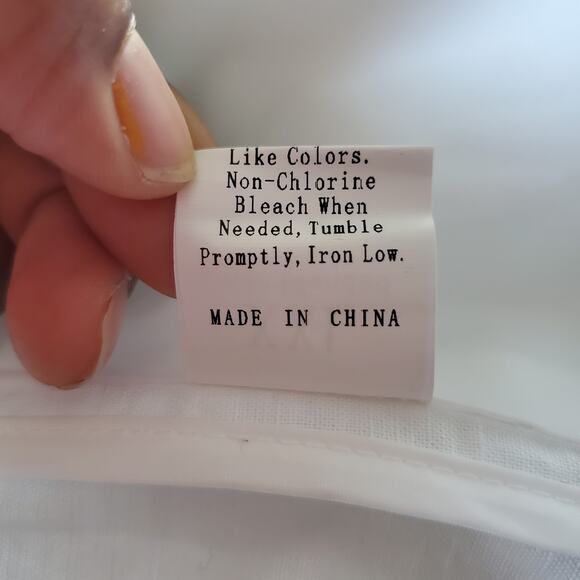 Jofemuho White Lightweight Linen Blend Blazer Jacket Size XXL - Picture 7 of 7